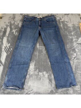 Wrangler Jeans Mens 36x30 Blue Regular Fit Straight Leg Denim Pants